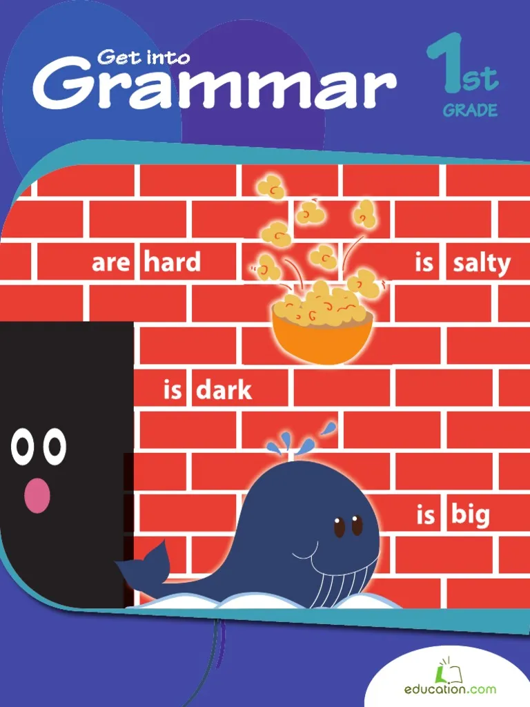 Engaging Get into Grammar worksheet focused on identifying verbs for young learners Colorful first grade worksheet helping children find verbs in sentences for Get into Grammar