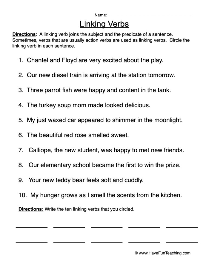 Colorful verb identification worksheet for young learners from Get into Grammar series, image 20 First Grade worksheet page from Get into Grammar focusing on identifying verbs in sentences with colorful illustrations