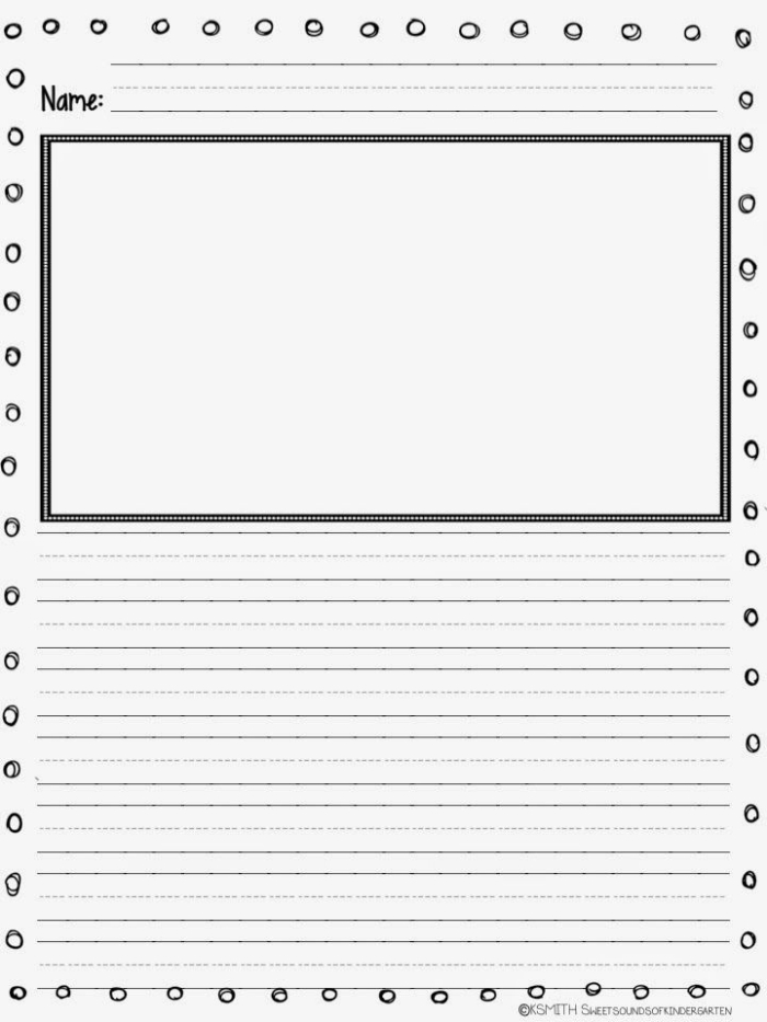 First Grade Writing Journal Worksheet - Image 12 Blank writing journal worksheet for first graders to encourage self-expression