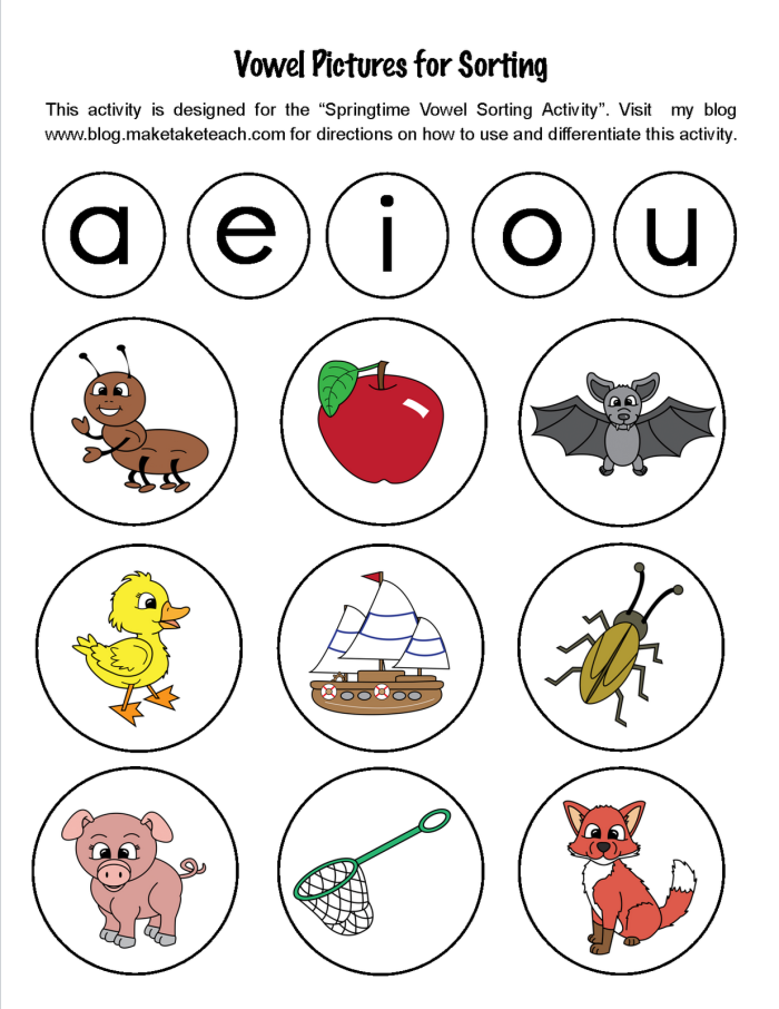 First grade geography worksheet focusing on y as a vowel in words