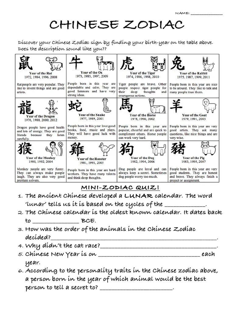 Chinese New Year themed math practice worksheet for young learners, image 20 First Grade Chinese Zodiac Math worksheet featuring time and money challenges for kids