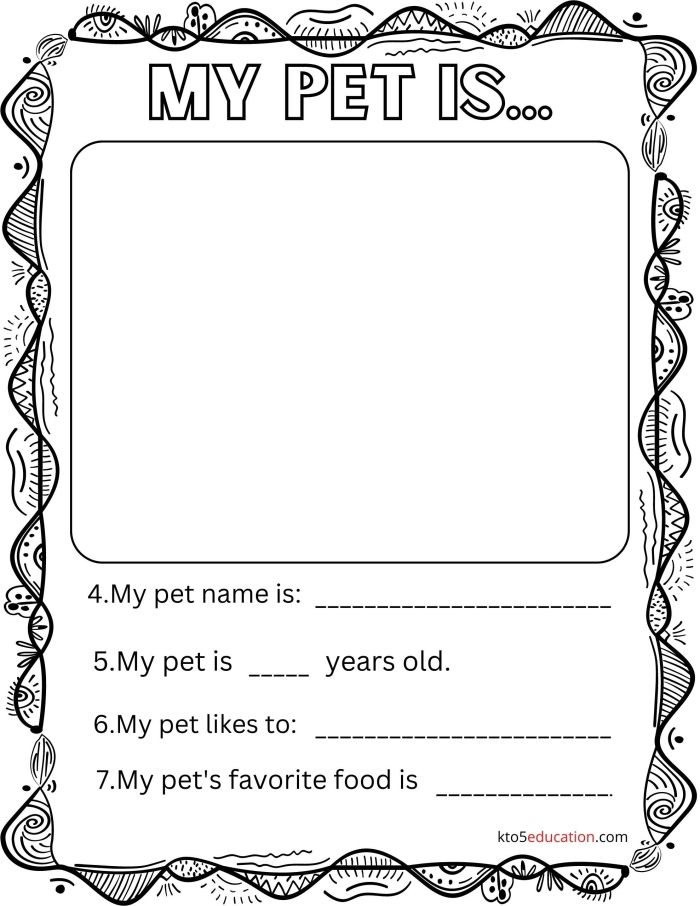 Fix the Sentences: Pets worksheet for first-grade writing practice Worksheet image featuring sentences about pets that need correction