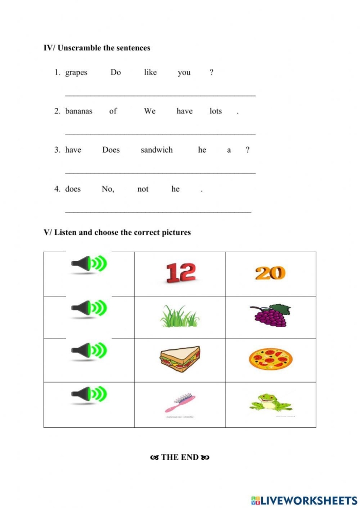 Kindergarten worksheet featuring The Four Friends poem by A.A. Milne with comprehension questions
