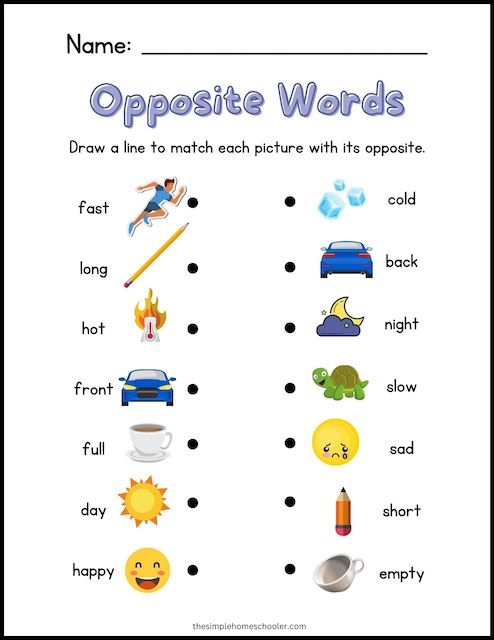 Match the Antonyms Level 2 worksheet focusing on opposite words for grade four students Fourth Grade worksheet for matching antonyms in a vocabulary activity