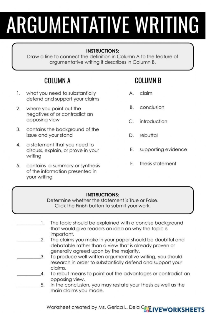 Fourth grade students writing an argumentative essay about whether homework should be assigned, with prompt and planning space on worksheet