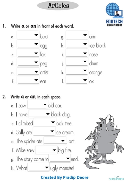 Awesome Articles worksheet activity for identifying a an and the in literature excerpts Fourth grade students circling articles in quotes from Bud Not Buddy worksheet exercise 18