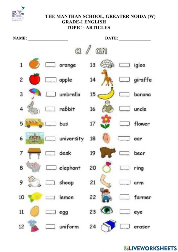 Awesome Articles worksheet activity for identifying a an and the in literature passages Fourth grade students circling articles in quotes from Bud Not Buddy worksheet exercise 16