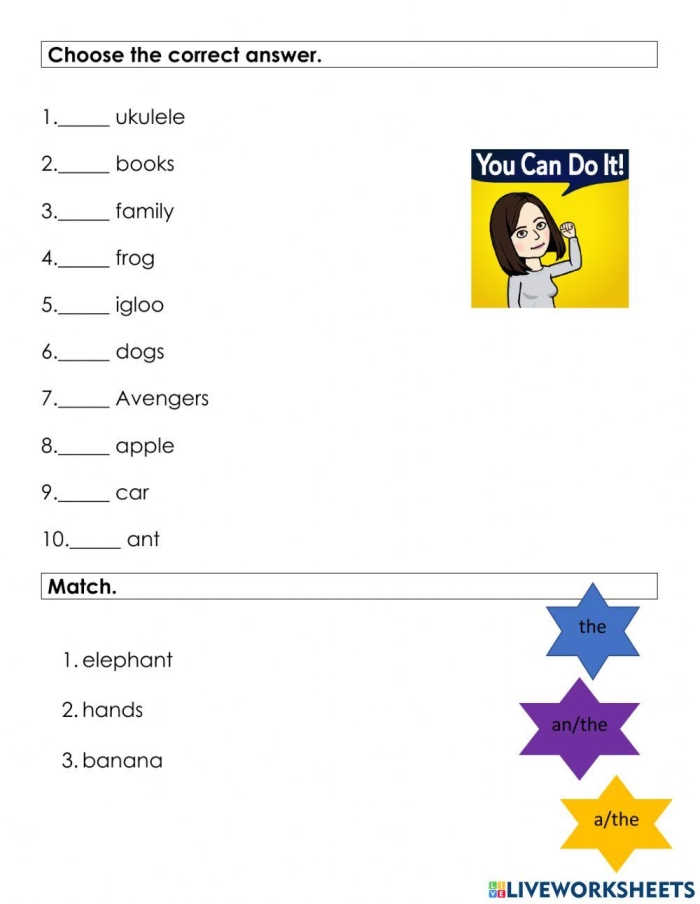 Awesome Articles Exercise 4 Identifying Words in Literature Quotes Fourth grade students circling articles in quotes from Bud Not Buddy worksheet activity