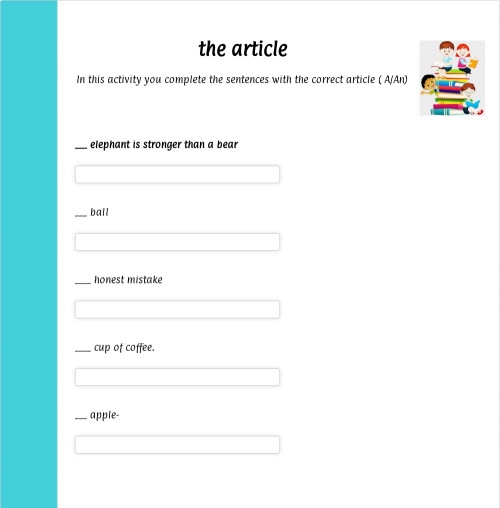 Awesome Articles worksheet activity for identifying a an and the in literature excerpts Fourth grade students circling articles in quotes from Bud Not Buddy worksheet exercise 21