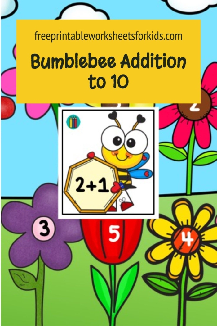 Worksheet 17 for enhancing multidigit addition skills with a fun bumble bee theme Fourth grade students practice adding three and four digit numbers in the Bumble Bee Addition worksheet