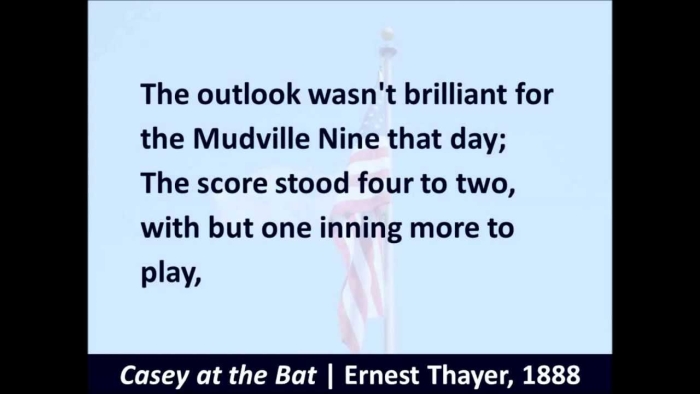 Fourth grade students reading and answering questions on Casey at the Bat poem worksheet