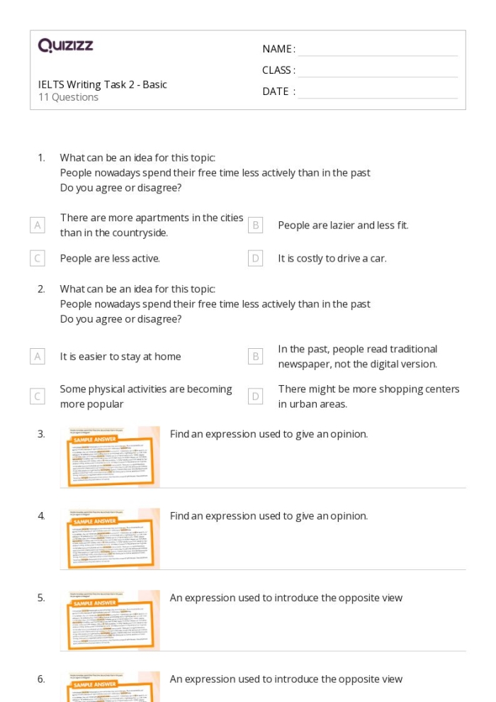 Counter-arguments worksheet for fourth graders focusing on writing skills