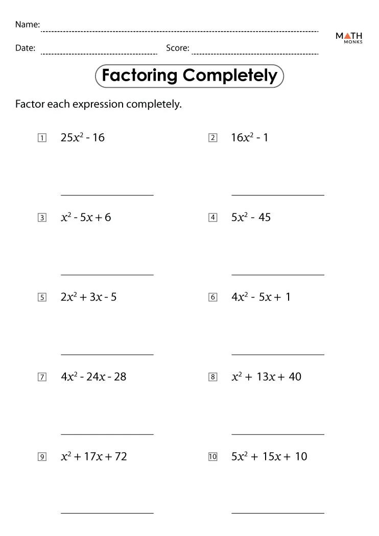 Educational Factor or Not? worksheet for practicing factors in grammar and mechanics lesson Fourth Grade worksheet page showing exercises on identifying factors of numbers
