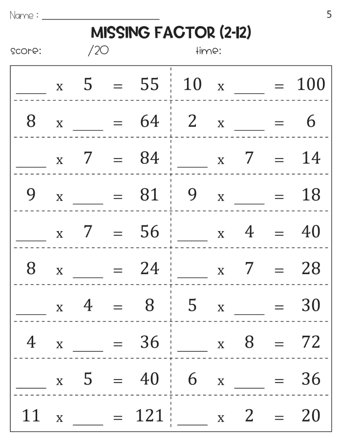 Factor or Not? worksheet activity highlighting the role of factors in mathematics for fourth graders Fourth grade student completing a Factor or Not? worksheet focused on identifying factors of numbers