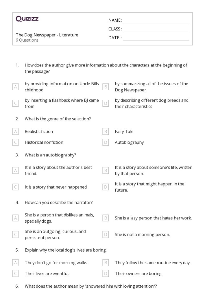 Worksheet image demonstrating the structure for summarizing a fiction story Paragraph Frame for Summarizing Fiction worksheet featuring sequence words for fourth graders