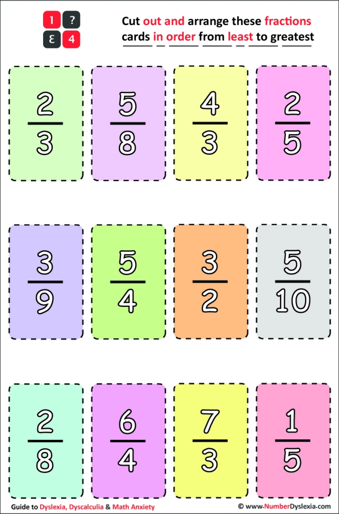 Fourth grade students comparing fractions with different denominators to find least and greatest