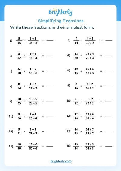 Skill Practice 3 worksheet on fraction simplification for fourth graders Fourth grade worksheet focusing on simplifying fractions for skill practice
