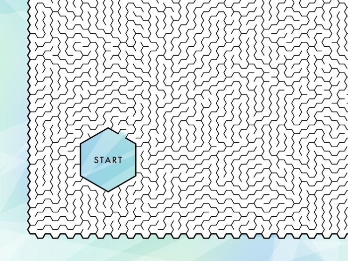 Engaging maze activity for students to explore prime numbers and polygon shapes Worksheet featuring a maze of hexagons for fourth graders to identify prime and polygon types