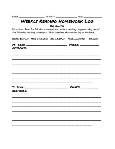 History-themed reading log template for fourth graders to track daily reading activities Fourth Grade student filling out a weekday reading log worksheet focused on history