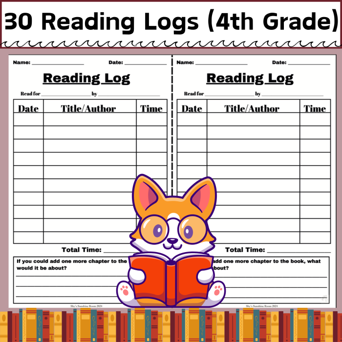 Weekday reading log template for Fourth Grade History students, image 24 Fourth Grade student filling out a History reading log worksheet on weekdays