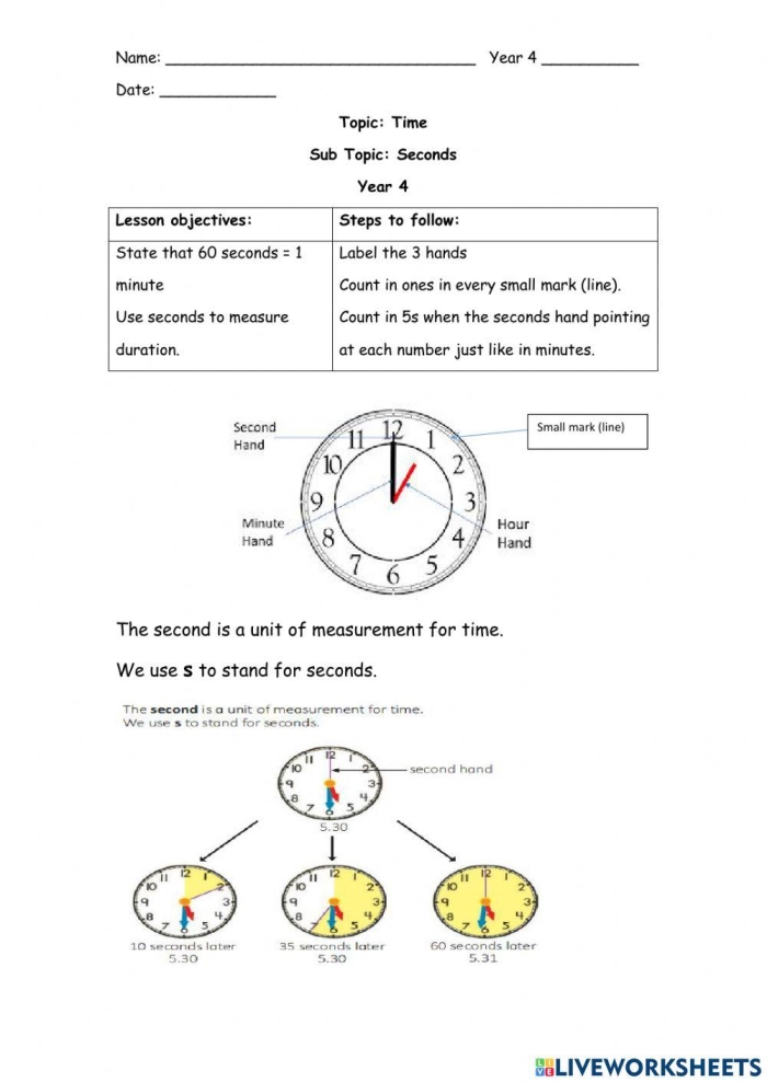 Addition worksheet for Fourth Grade Worksheet for converting hours to seconds, suitable for fourth-grade students learning addition. Educational image illustrating the relationship between hours, seconds, and minutes.
