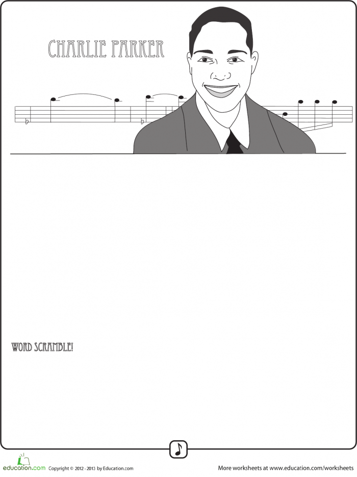 Fourth grade worksheet featuring Etta James and jazz themes with exponents practice