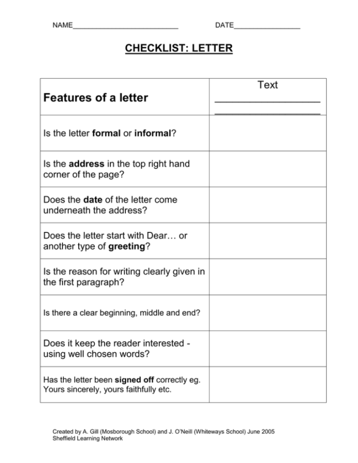 Letter writing checklist for fourth graders with conventions and closing suggestions Fourth grade letter checklist worksheet showing key parts and format tips