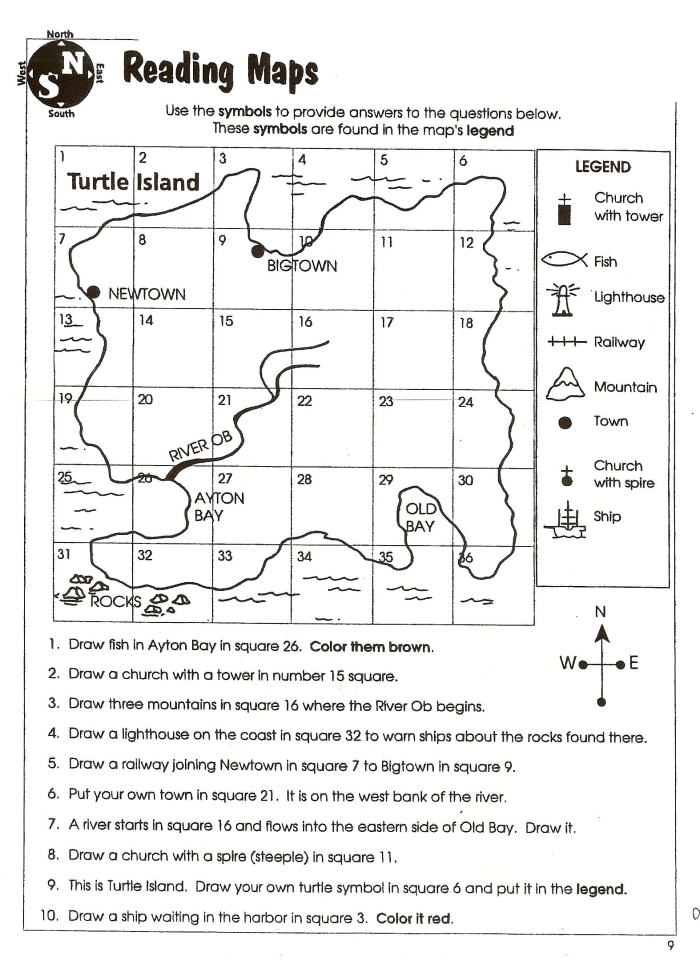 Map Scales exercise helping fourth graders master map reading concepts, image 23 Fourth grade worksheet focusing on understanding map scales for geography skills