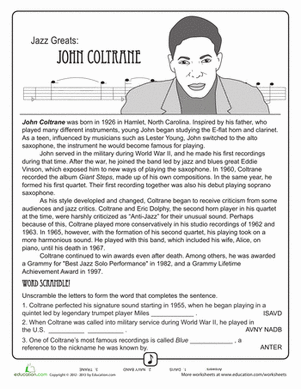 Fourth grade math worksheet featuring jazz singer Etta James and exponents