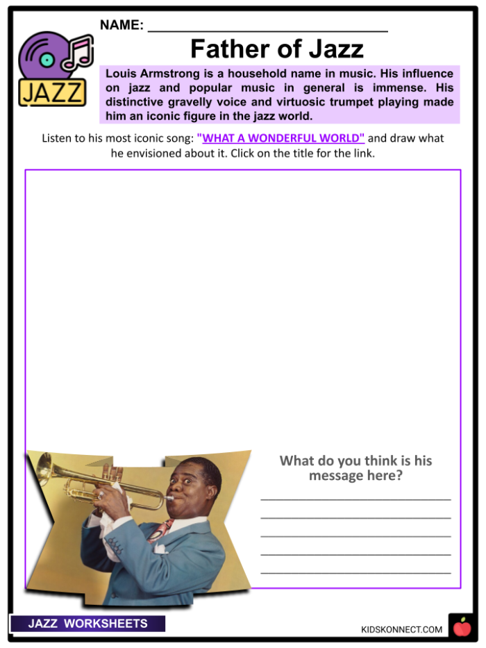 Fourth grade worksheet featuring Etta James and math problems on exponents and roots
