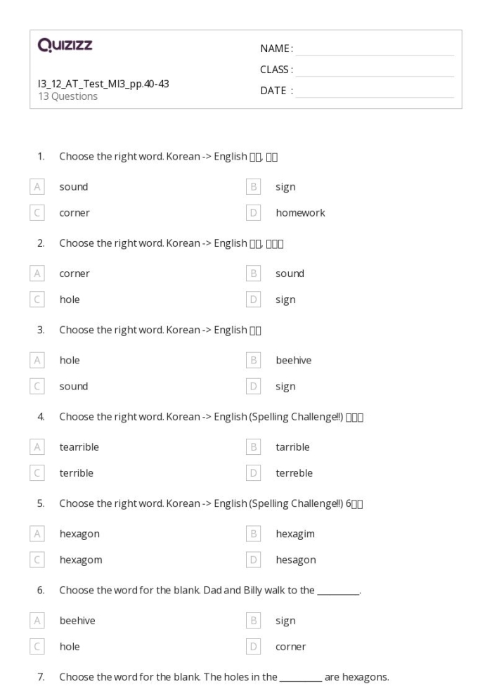 Writing worksheet for Fourth Grade Students navigate a maze of hexagons while identifying prime numbers and various polygons. Engaging worksheet for fourth graders focused on math skills.