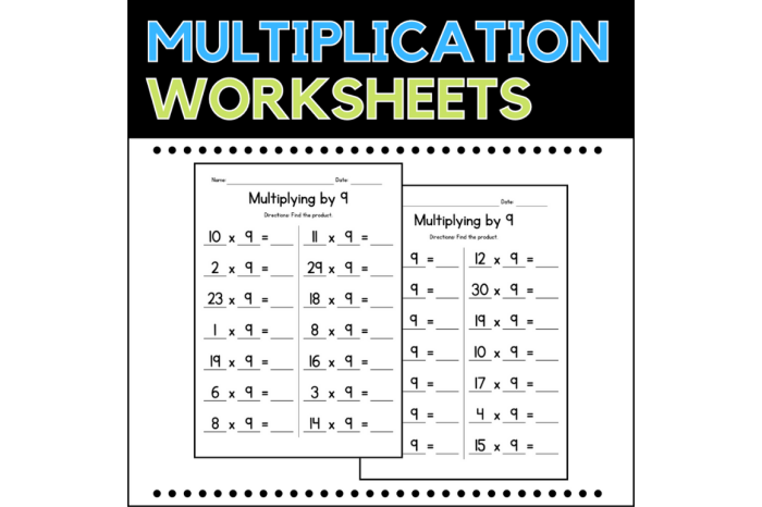 Engage your child with this fun multiplying by 9 worksheet for quick math skills development Fourth grade student practicing multiplication by 9 on a worksheet with times tables and equations