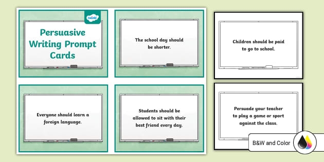 Fourth grade students working on persuasive writing prompt cards focused on measurement