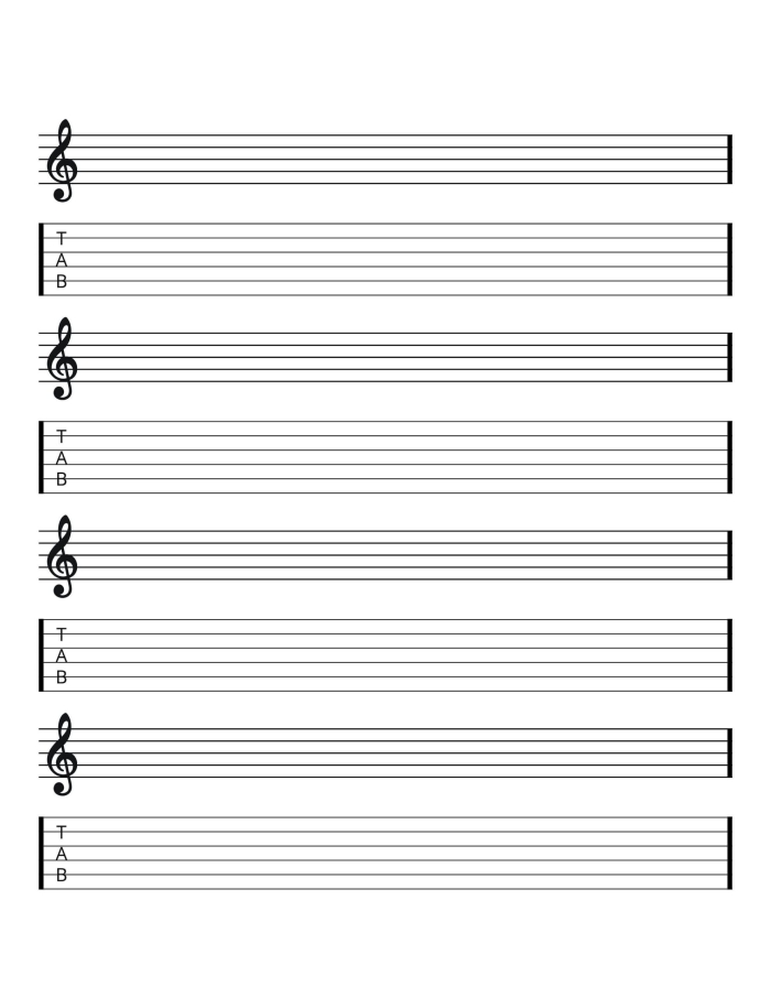 Blank sheet music worksheet for fourth-grade musicians to compose their own songs
