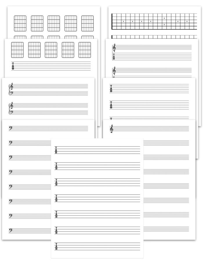 Blank sheet music worksheet for fourth graders to encourage music composition