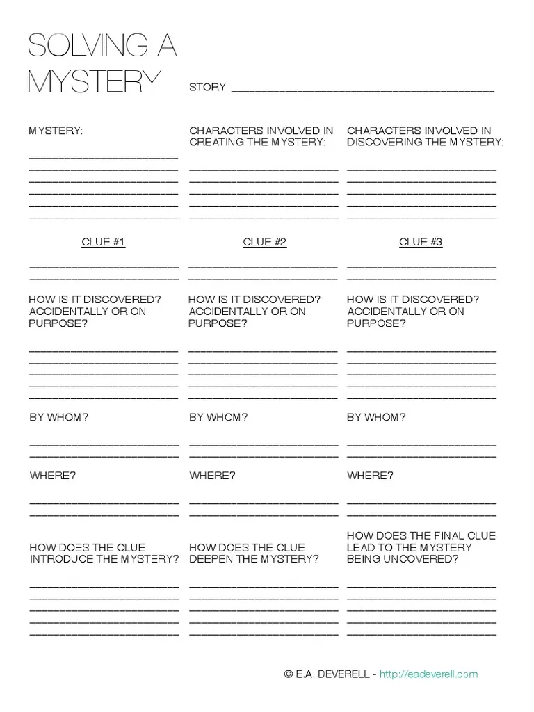 Complete the Mystery Reading Comprehension Activity for Grade 4 Students Fourth grade student completing a mystery story worksheet by reading clues and writing their own ending conclusion