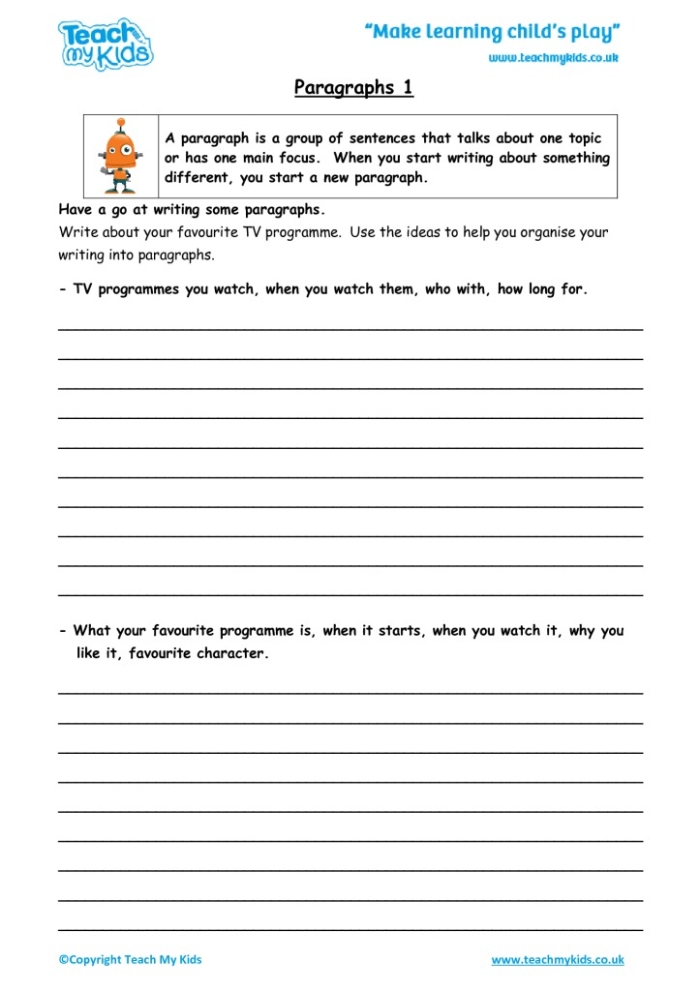 Worksheet on paragraph structure using a spy-themed text for fourth graders, image 22 Fourth grade students analyzing paragraphs from The Secret Agent Training Manual in a worksheet