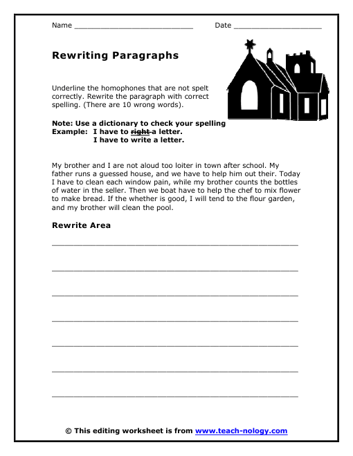 Worksheet for studying paragraphs using a secret agent themed text, image 8 Fourth Grade students analyzing paragraph structure in a worksheet featuring an excerpt from The Secret Agent Training Manual