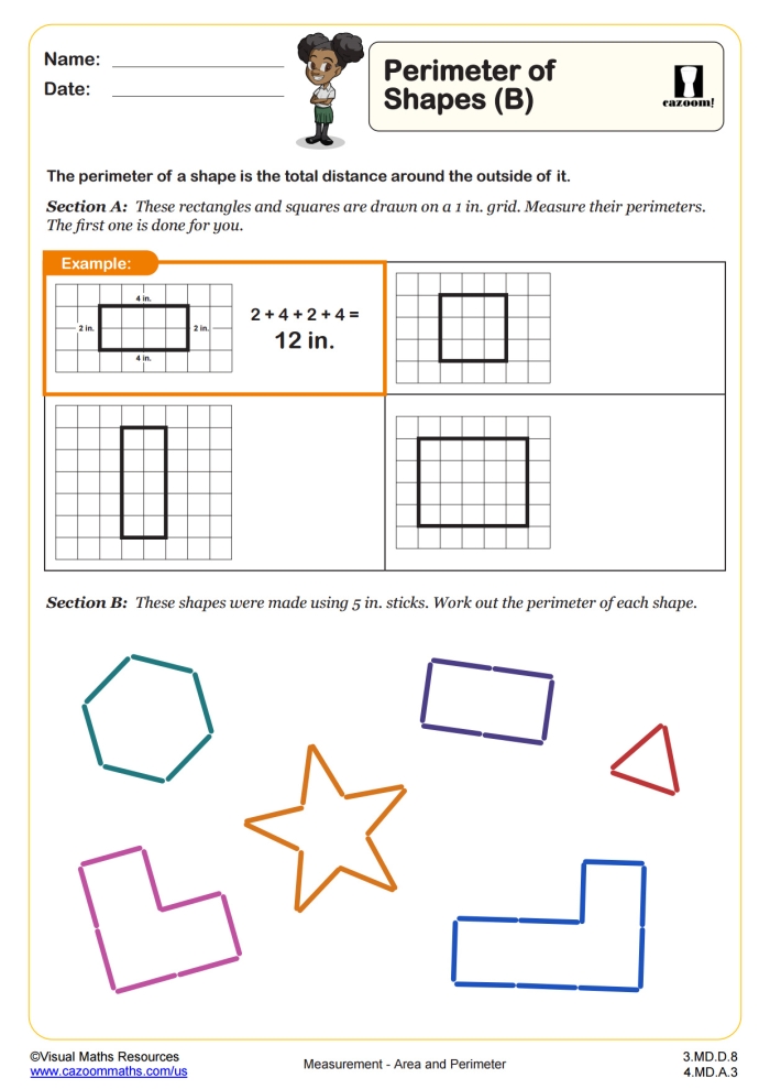 Fourth Grade Perimeter Activity Planning a School Carnival Space Fourth grade students calculating perimeter to design a carnival layout on graph paper