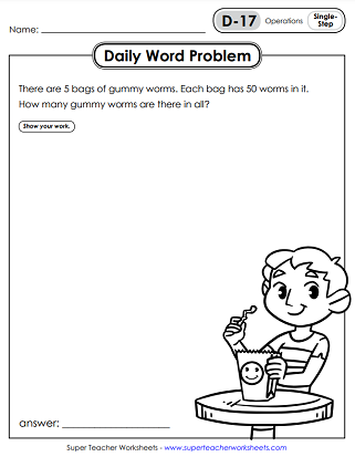 Fourth-grade students practicing place value and number sense on a worksheet