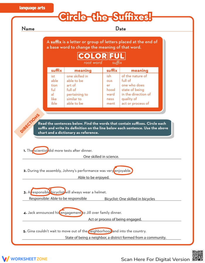 Fourth Grade worksheet focusing on identifying prefixes in words for grammar practice
