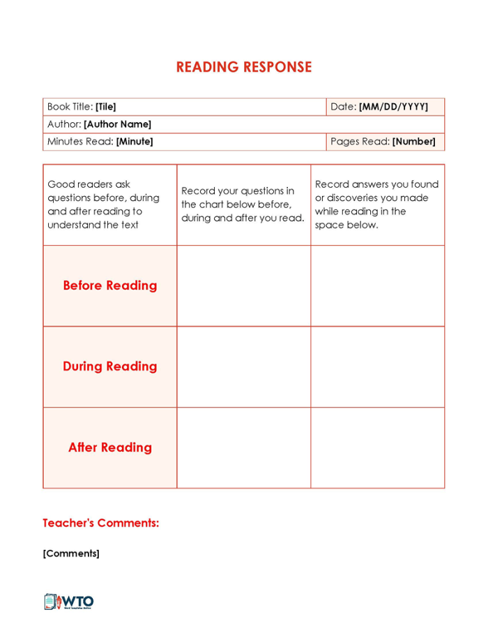 Sample reading response letter with highlighted greeting, body paragraphs, and closing for fourth grade phonics students