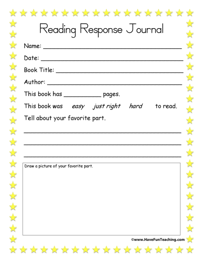 Fourth grade students examining a sample reading response letter to identify key text elements and structure