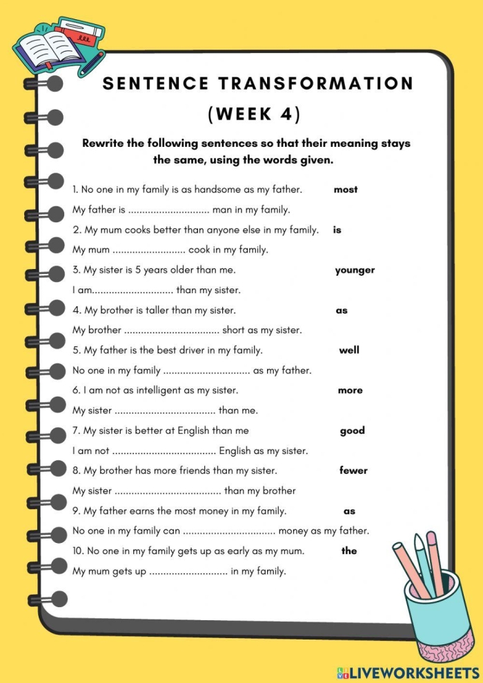 Grammar and Mechanics worksheet for Fourth Grade Worksheet for Sentence Makeover Part 1, focusing on rewriting paragraphs for clarity and flow. Engaging fourth-grade grammar activity to enhance writing skills.