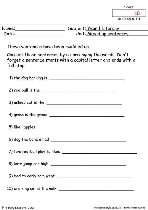 Engaging Data and Graphing activity with Sentence Mix-Up Game worksheet for fourth graders Fourth Grade students collaborating on the Sentence Mix-Up Game worksheet to create stories