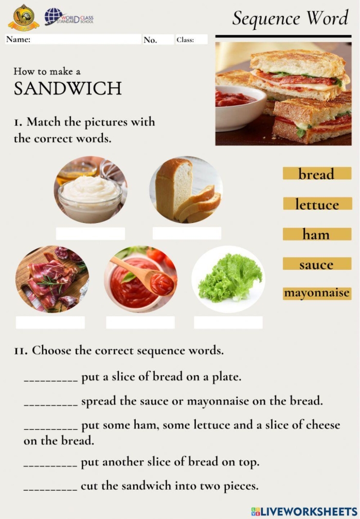 Worksheet for summarizing stories with sequence words for fourth graders, image 19 Fourth grade students using a Summarizing with Sequence Words worksheet featuring a fairy tale summary and sequence word bank