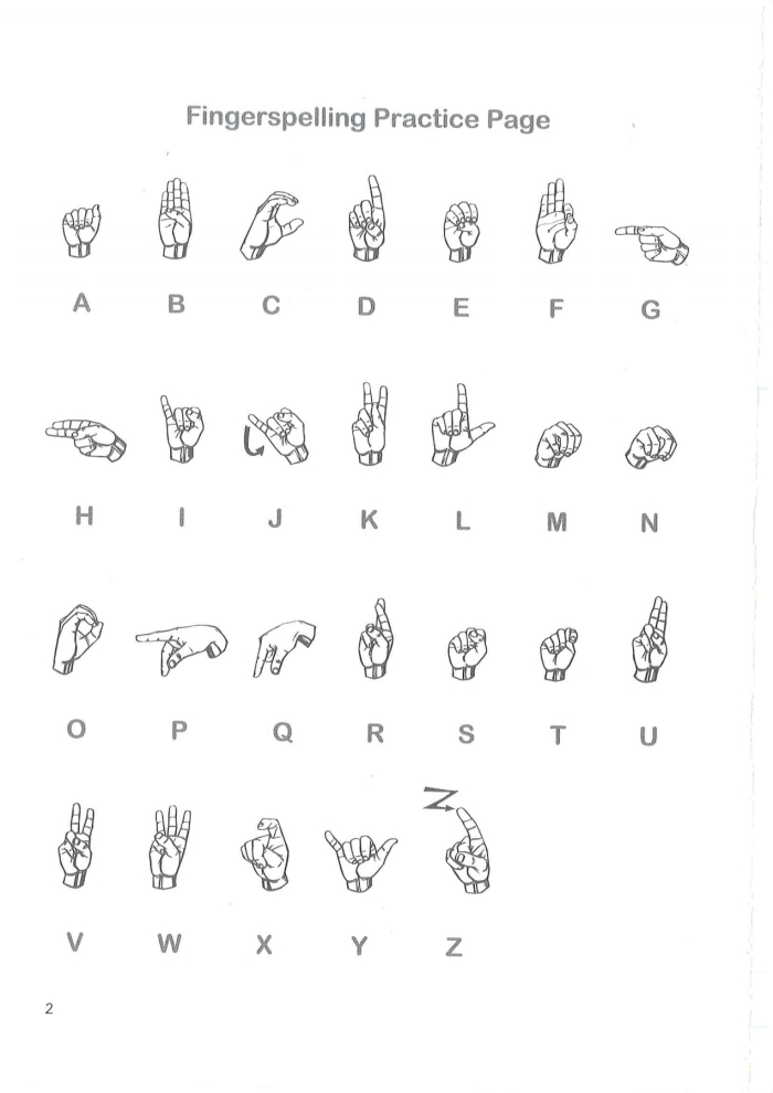 Fourth Grade worksheet for practicing American Sign Language alphabet by decoding a quote