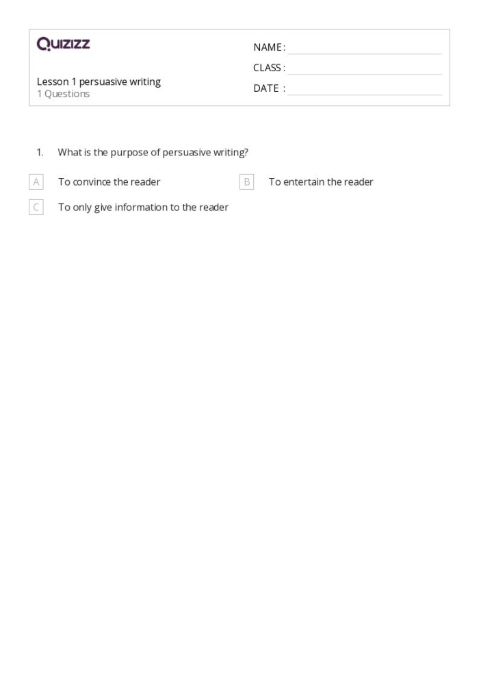 Fourth grade worksheet for persuasive writing about soda with structured paragraph sections