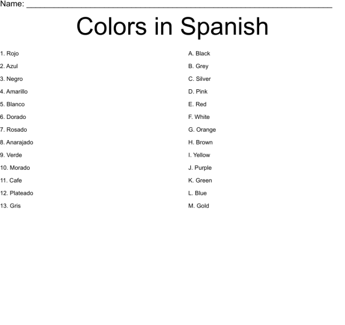 Engaging worksheet featuring a fun word search of basic colors in Spanish. Spanish colors word search worksheet for fourth graders to enhance vocabulary.