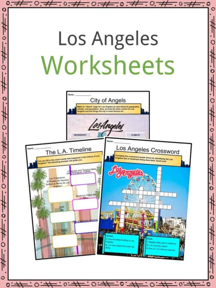Worksheet illustrating the usage of "la" and "el" in Spanish for fourth graders